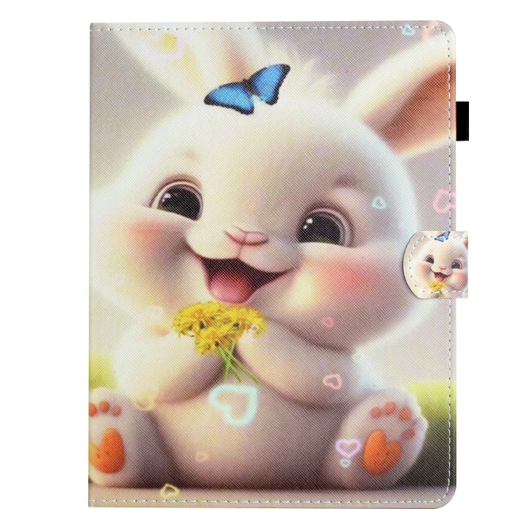 For 10 inch Coloured Drawing Stitching Leather Tablet Case(Rabbit) - 10 - 11 inch by buy2fix | Online Shopping UK | buy2fix