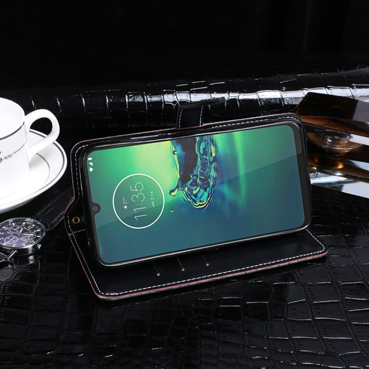 For Motorola Moto G8 Plus idewei Crocodile Texture Horizontal Flip Leather Case with Holder & Card Slots & Wallet(Black) - Motorola Cases by idewei | Online Shopping UK | buy2fix