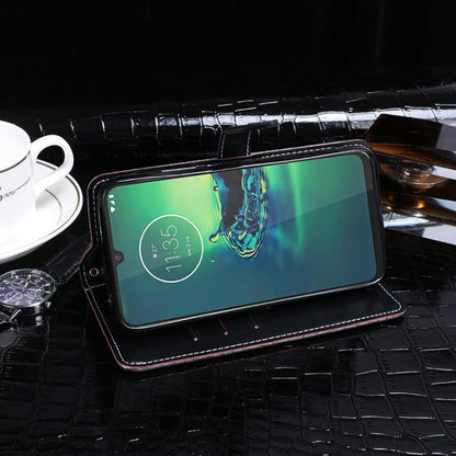 For Motorola Moto G8 Plus idewei Crocodile Texture Horizontal Flip Leather Case with Holder & Card Slots & Wallet(Black) - Motorola Cases by idewei | Online Shopping UK | buy2fix
