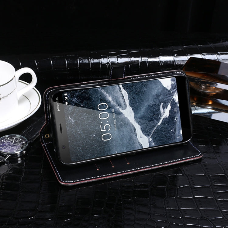 For Nokia 5.1 idewei Crocodile Texture Horizontal Flip Leather Case with Holder & Card Slots & Wallet(Dark Blue) - Nokia Cases by idewei | Online Shopping UK | buy2fix