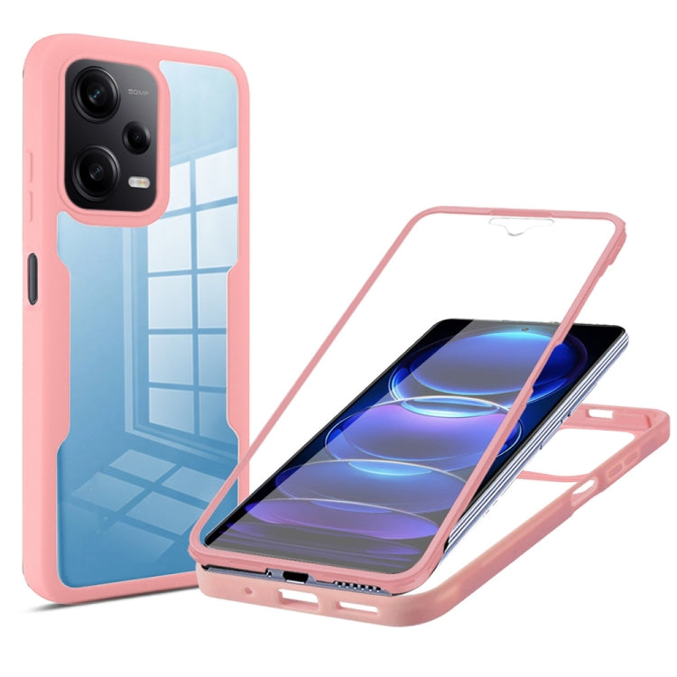 For Xiaomi Redmi Note 12 Pro 5G / Poco X5 Pro Acrylic + TPU 360 Degrees Full Coverage Phone Case(Pink) by buy2fix