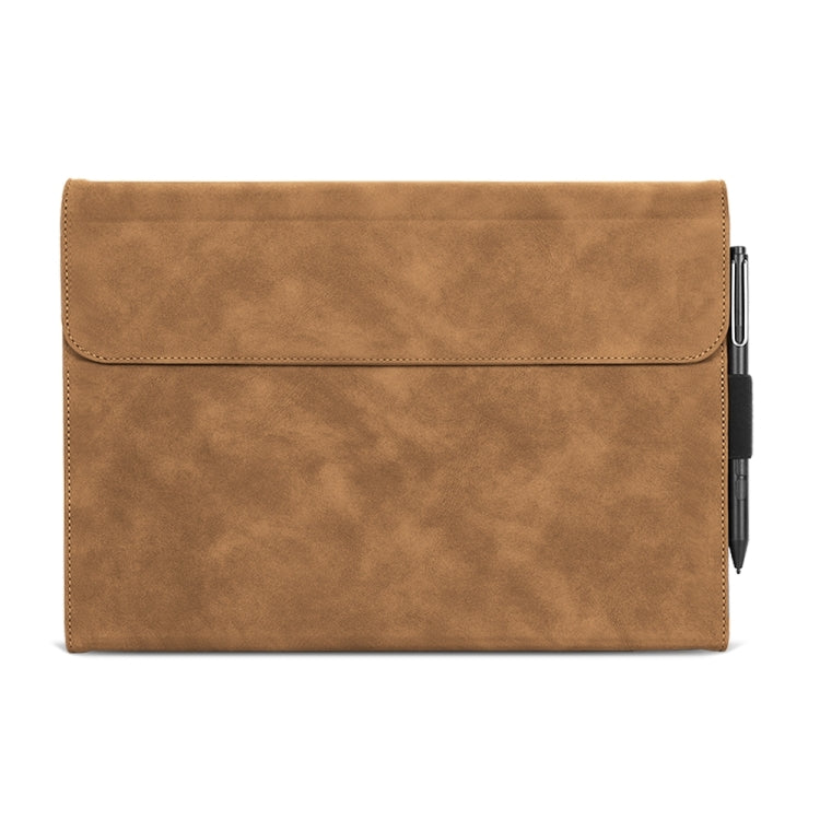 For Microsoft Surface Pro X Sheepskin All-Inclusive Shockproof Protective Case(Brown) - Others by buy2fix | Online Shopping UK | buy2fix