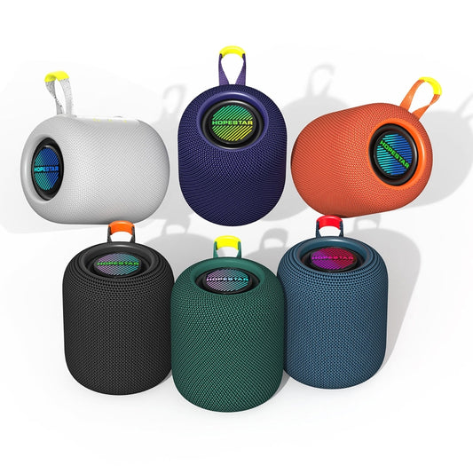 HOPESTAR H56 IPX6 Waterproof 10W TWS Subwoofer Light Bluetooth Speaker(Blue) - Waterproof Speaker by HOPESTAR | Online Shopping UK | buy2fix