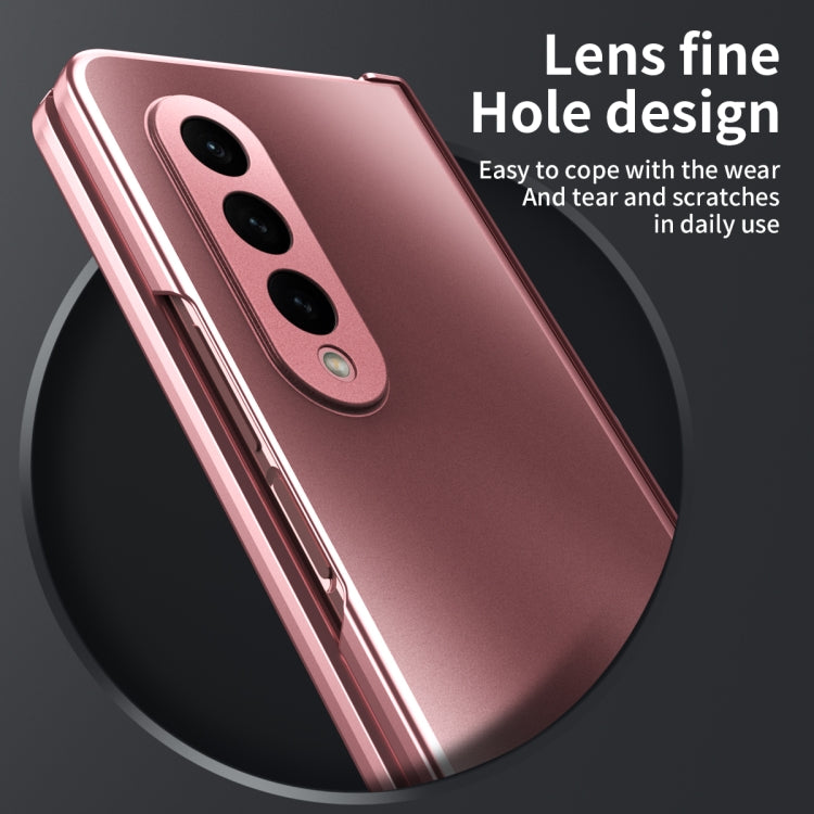 For Samsung Galaxy Z Fold4 5G Integrated Electroplating Folding All-inclusive Phone Case(Rose Gold) - Galaxy Z Fold4 5G Cases by buy2fix | Online Shopping UK | buy2fix