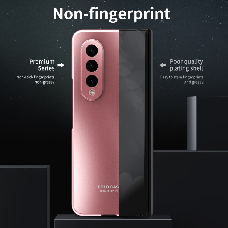 For Samsung Galaxy Z Fold4 5G Integrated Electroplating Folding All-inclusive Phone Case(Rose Gold) - Galaxy Z Fold4 5G Cases by buy2fix | Online Shopping UK | buy2fix