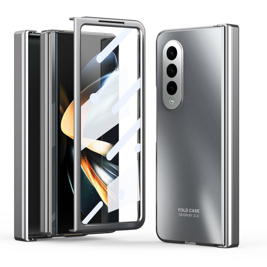 For Samsung Galaxy Z Fold4 5G Integrated Electroplating Folding All-inclusive Phone Case(Silver) - Galaxy Z Fold4 5G Cases by buy2fix | Online Shopping UK | buy2fix