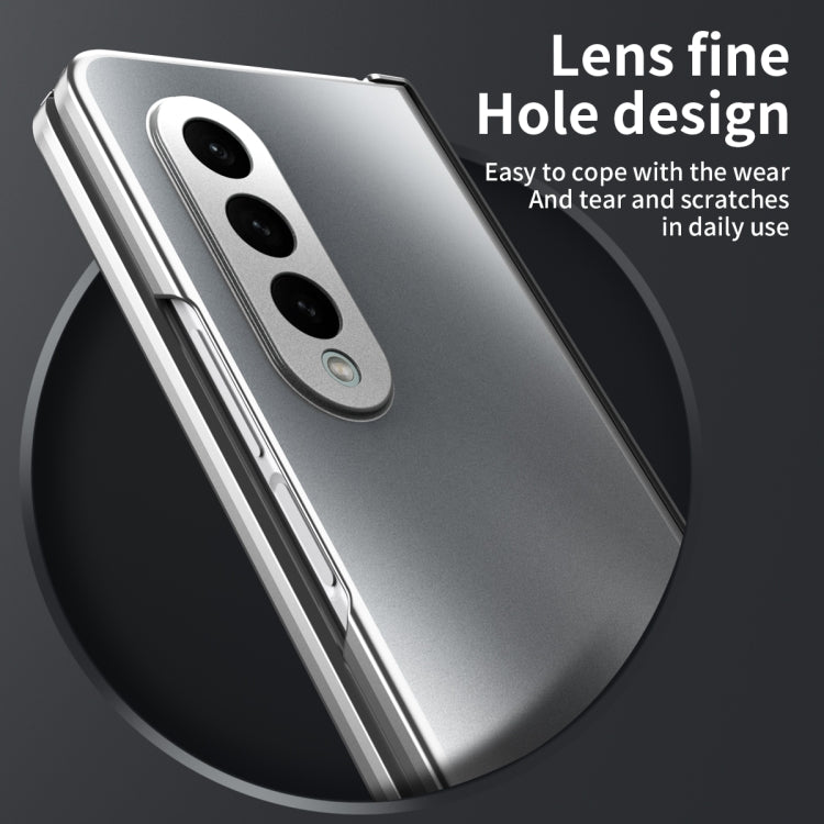 For Samsung Galaxy Z Fold4 5G Integrated Electroplating Folding All-inclusive Phone Case(Silver) - Galaxy Z Fold4 5G Cases by buy2fix | Online Shopping UK | buy2fix