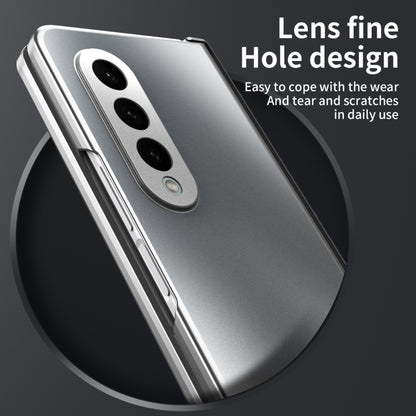 For Samsung Galaxy Z Fold4 5G Integrated Electroplating Folding All-inclusive Phone Case(Silver) - Galaxy Z Fold4 5G Cases by buy2fix | Online Shopping UK | buy2fix