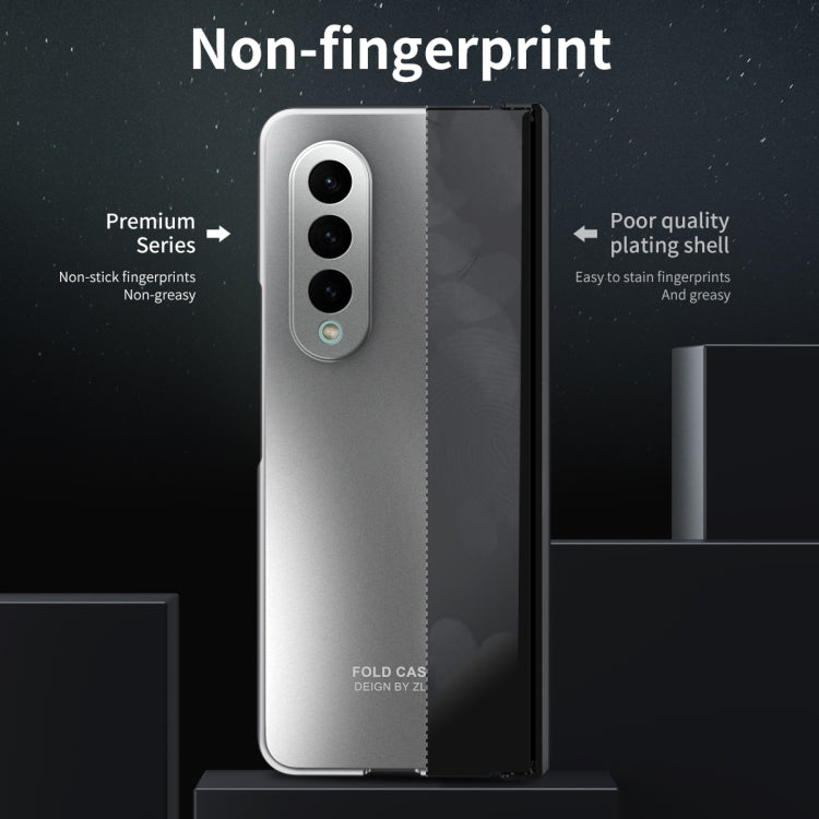 For Samsung Galaxy Z Fold4 5G Integrated Electroplating Folding All-inclusive Phone Case(Silver) - Galaxy Z Fold4 5G Cases by buy2fix | Online Shopping UK | buy2fix