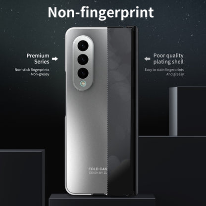 For Samsung Galaxy Z Fold4 5G Integrated Electroplating Folding All-inclusive Phone Case(Silver) - Galaxy Z Fold4 5G Cases by buy2fix | Online Shopping UK | buy2fix