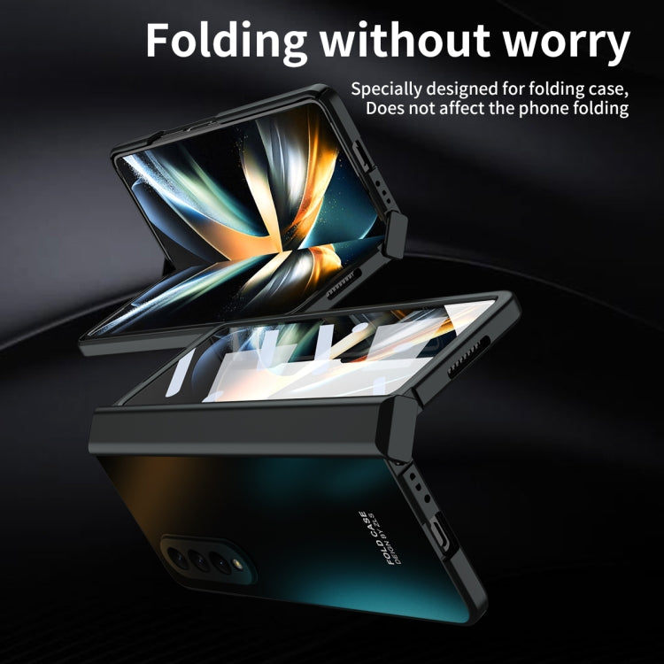 For Samsung Galaxy Z Fold4 5G Integrated Electroplating Folding All-inclusive Phone Case(Black) - Galaxy Z Fold4 5G Cases by buy2fix | Online Shopping UK | buy2fix