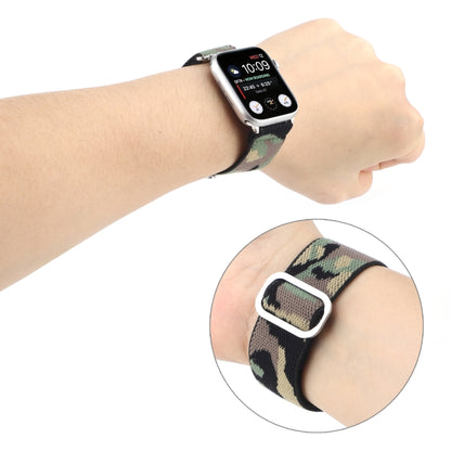 For Apple Watch Ultra 49mm&Watch Ultra 2 49mm / Series 9&8&7 45mm / SE 3&SE 2&6&SE&5&4 44mm / 3&2&1 42mm Buckle Elastic Nylon Watch Band(Grey) by buy2fix