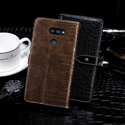 For LG K50S idewei Crocodile Texture Horizontal Flip Leather Case with Holder & Card Slots & Wallet(Dark Blue) - LG by idewei | Online Shopping UK | buy2fix