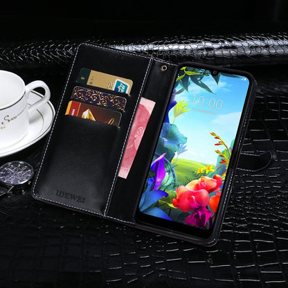 For LG K50S idewei Crocodile Texture Horizontal Flip Leather Case with Holder & Card Slots & Wallet(Dark Blue) - LG by idewei | Online Shopping UK | buy2fix