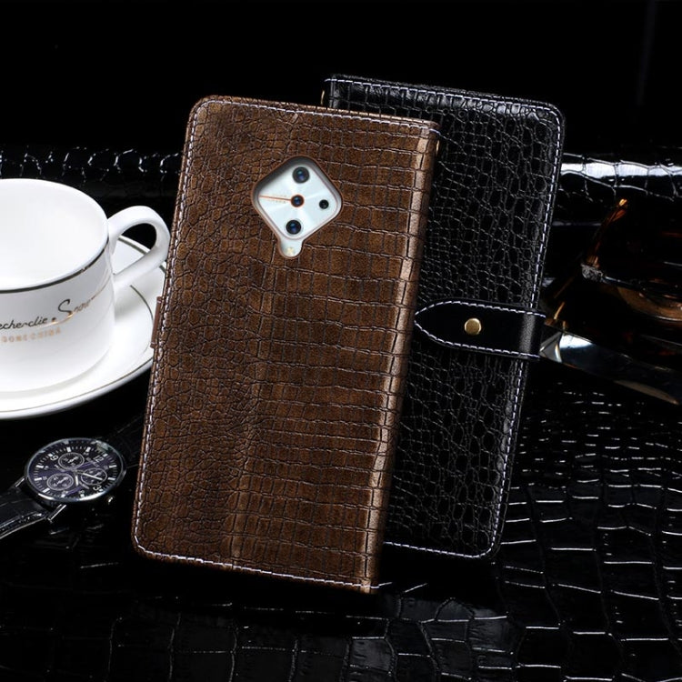 For Vivo Y9s idewei Crocodile Texture Horizontal Flip Leather Case with Holder & Card Slots & Wallet(Dark Blue) - LG Cases by idewei | Online Shopping UK | buy2fix