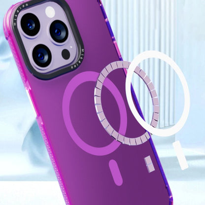 For iPhone 14 Acrylic + TPU MagSafe Protective Phone Case(Pink) by buy2fix