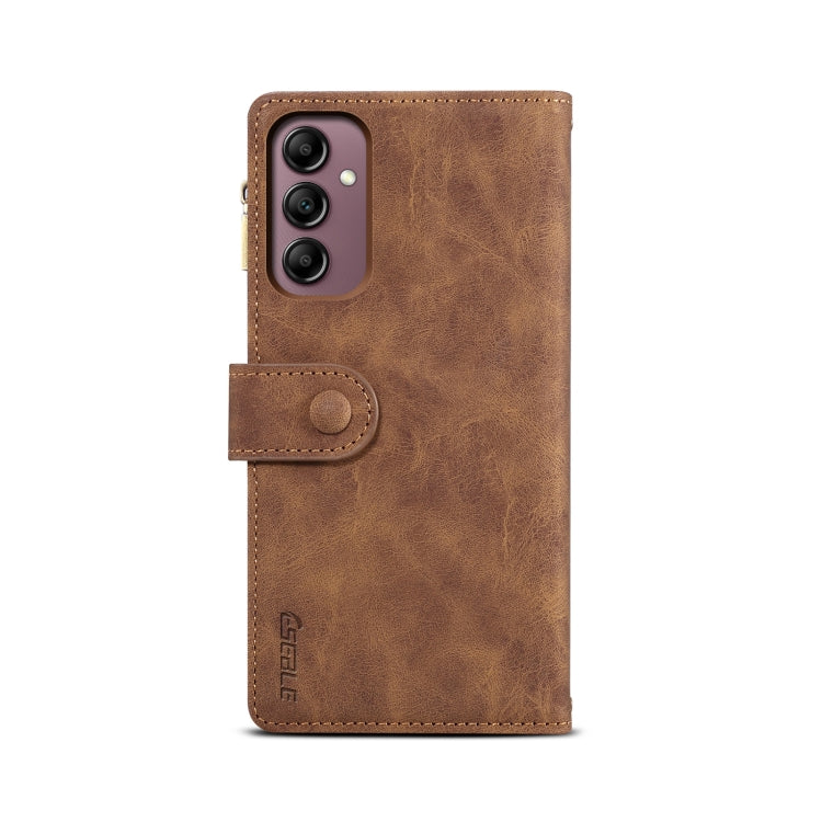 For Samsung Galaxy M54 ESEBLE Retro Frosted RFID Flip Leather Phone Case(Brown) - Galaxy Phone Cases by ESEBLE | Online Shopping UK | buy2fix