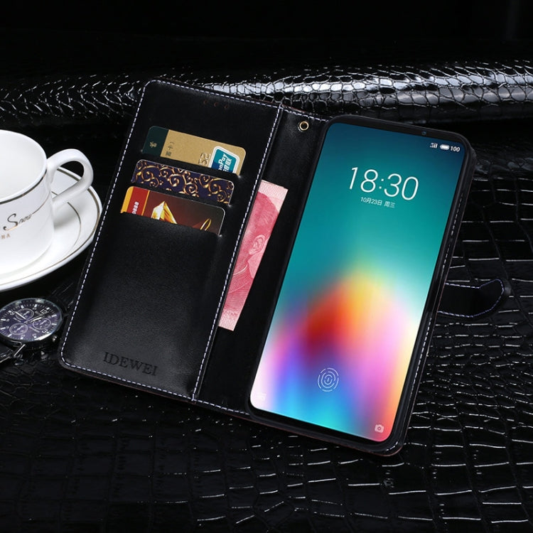 For Meizu 16T idewei Crocodile Texture Horizontal Flip Leather Case with Holder & Card Slots & Wallet(Dark Blue) - More Brand by idewei | Online Shopping UK | buy2fix