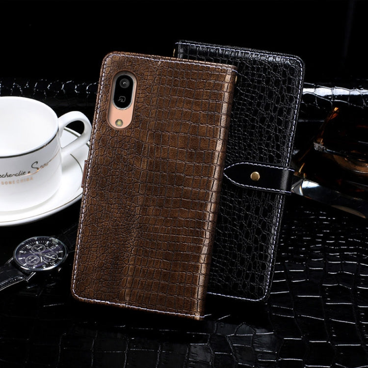 For Sharp Aquos Sense3 Lite idewei Crocodile Texture Horizontal Flip Leather Case with Holder & Card Slots & Wallet(Dark Blue) - More Brand by idewei | Online Shopping UK | buy2fix
