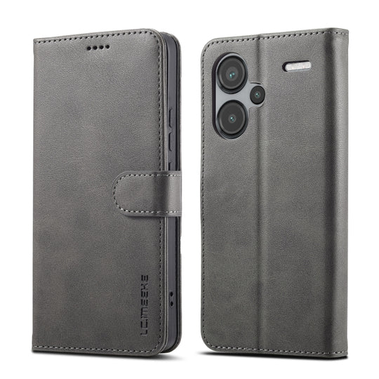 For Xiaomi Redmi Note 13 Pro+ LC.IMEEKE Calf Texture Leather Phone Case(Grey)