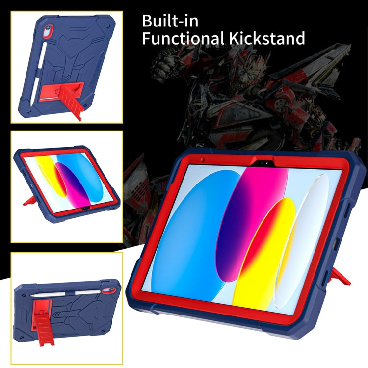 For iPad 2025 / 2022 Bumblebee Silicone + PC Shockproof Tablet Case with Holder(Navy Blue) - iPad 2025 / 2022 Cases by buy2fix | Online Shopping UK | buy2fix