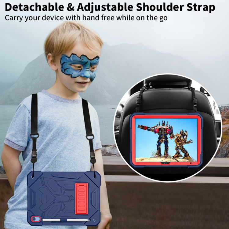 For iPad 2025 / 2022 Bumblebee Silicone + PC Shockproof Tablet Case with Holder(Navy Blue) - iPad 2025 / 2022 Cases by buy2fix | Online Shopping UK | buy2fix