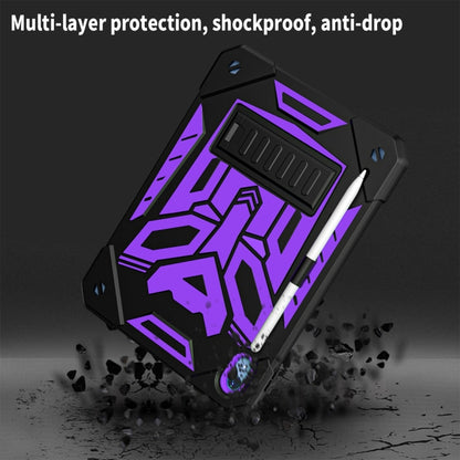 For iPad 2025 / 2022 Bumblebee Silicone + PC Shockproof Tablet Case with Holder(Black Purple) - iPad 2025 / 2022 Cases by buy2fix | Online Shopping UK | buy2fix