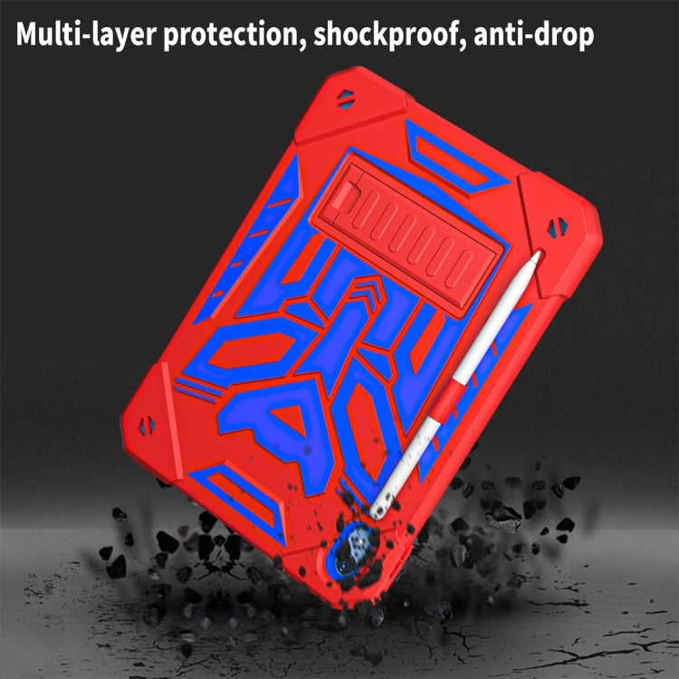 For iPad 2025 / 2022 Bumblebee Silicone + PC Shockproof Tablet Case with Holder(Red Blue) - iPad 2025 / 2022 Cases by buy2fix | Online Shopping UK | buy2fix