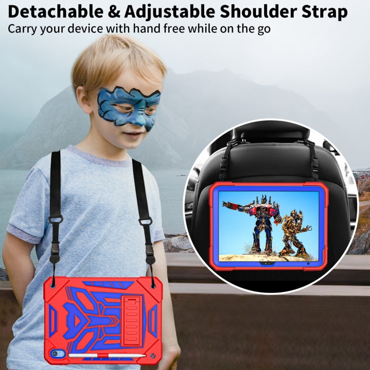 For iPad 2025 / 2022 Bumblebee Silicone + PC Shockproof Tablet Case with Holder(Red Blue) - iPad 2025 / 2022 Cases by buy2fix | Online Shopping UK | buy2fix