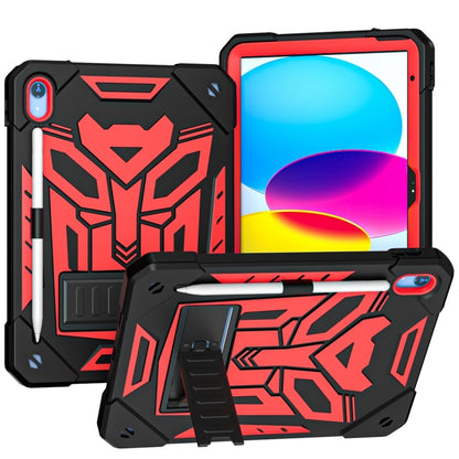For iPad 2025 / 2022 Bumblebee Silicone + PC Shockproof Tablet Case with Holder(Black Red) - iPad 2025 / 2022 Cases by buy2fix | Online Shopping UK | buy2fix