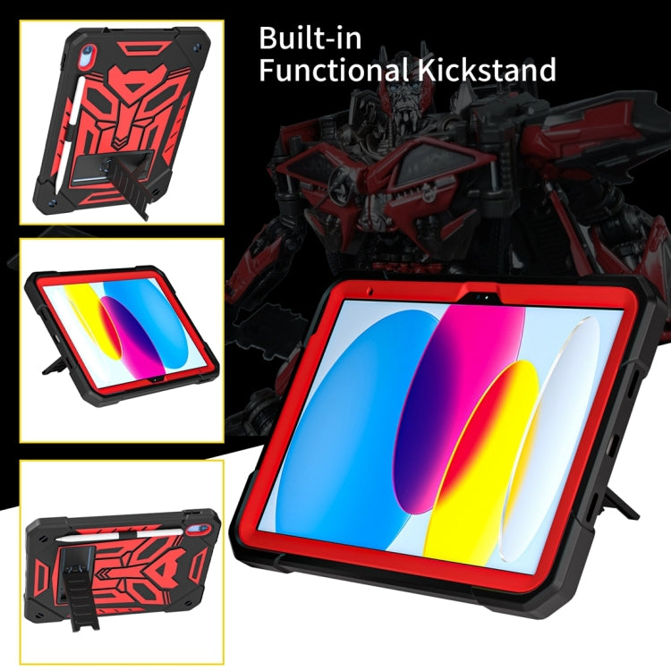 For iPad 2025 / 2022 Bumblebee Silicone + PC Shockproof Tablet Case with Holder(Black Red) - iPad 2025 / 2022 Cases by buy2fix | Online Shopping UK | buy2fix