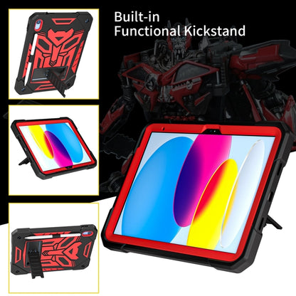 For iPad 2025 / 2022 Bumblebee Silicone + PC Shockproof Tablet Case with Holder(Black Red) - iPad 2025 / 2022 Cases by buy2fix | Online Shopping UK | buy2fix