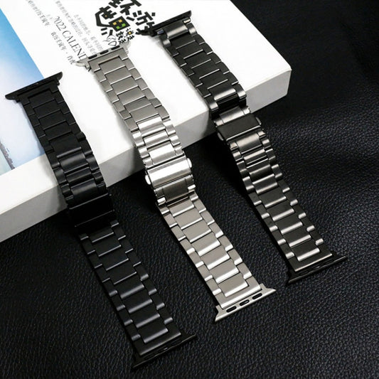 Quick Disassembly Titanium Alloy Watch Band For Apple Watch Ultra 49mm&Watch Ultra 2 49mm / Series 9&8&7 45mm / SE 3&SE 2&6&SE&5&4 44mm / 3&2&1 42mm (Black) by buy2fix
