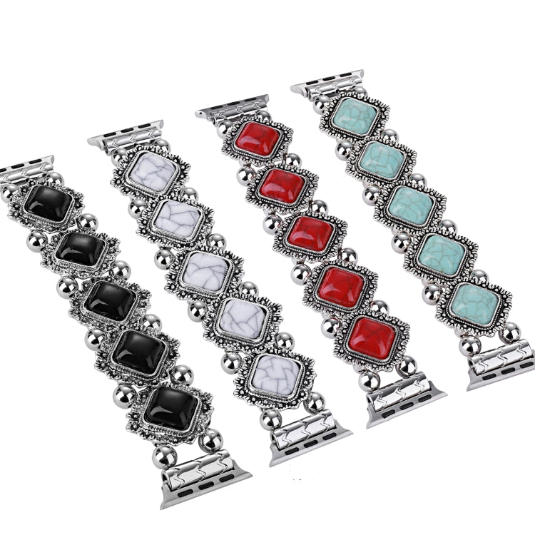 Retro Pine Stone Metal Watch Band For Apple Watch Ultra 49mm&Watch Ultra 2 49mm / Series 9&8&7 45mm / SE 3&SE 2&6&SE&5&4 44mm / 3&2&1 42mm (Black) by buy2fix