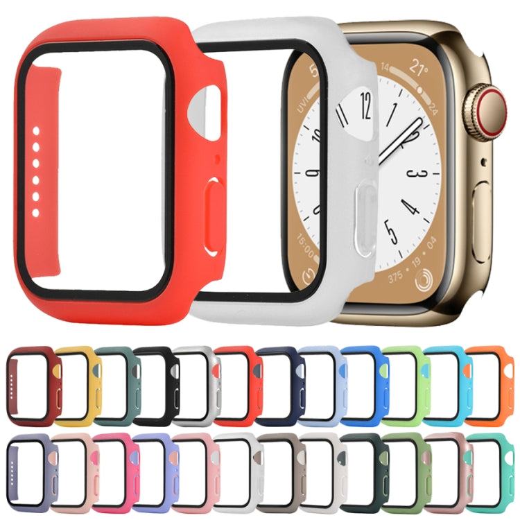 Shockproof PC+Tempered Glass Watch Protective Case For Apple Watch Series 9 / 8 / 7 41mm(Official Green) by buy2fix