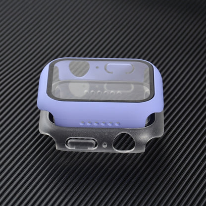 Shockproof PC+Tempered Glass Watch Protective Case For Apple Watch Series 9 / 8 / 7 41mm(Lavender) by buy2fix