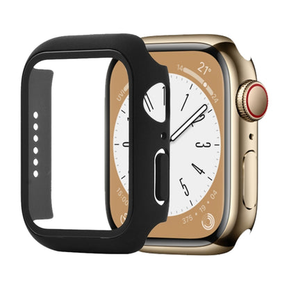 Shockproof PC+Tempered Glass Watch Protective Case For Apple Watch Series 9 / 8 / 7 45mm(Black) by buy2fix