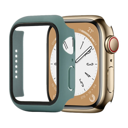 Shockproof PC+Tempered Glass Watch Protective Case For Apple Watch Series 9 / 8 / 7 45mm(Official Green) by buy2fix