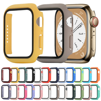 Shockproof PC+Tempered Glass Watch Protective Case For Apple Watch Series 9 / 8 / 7 45mm(Black) by buy2fix