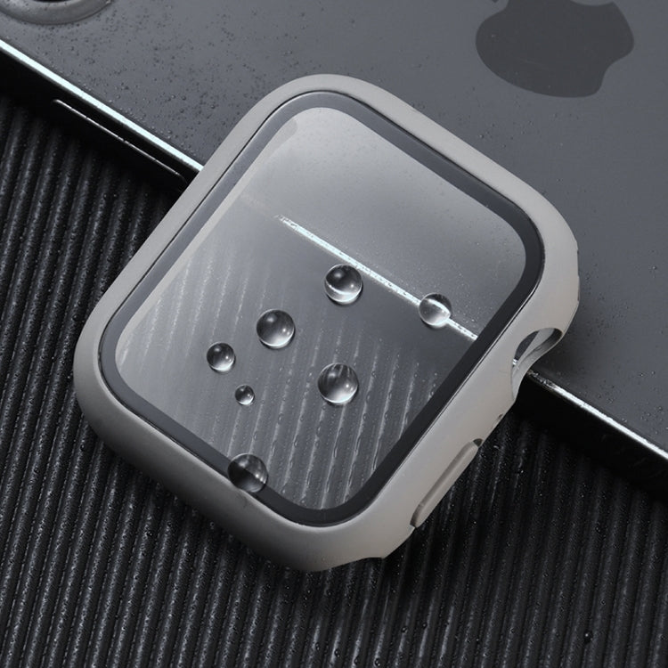 Shockproof PC+Tempered Glass Watch Protective Case For Apple Watch Series 9 / 8 / 7 45mm(Black) by buy2fix