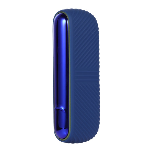 For IQOS ILUMA Silicone Electronic Cigarette Case Charging Compartment With Side Cover(Dark Blue) - E Cigarette Accessories by buy2fix | Online Shopping UK | buy2fix
