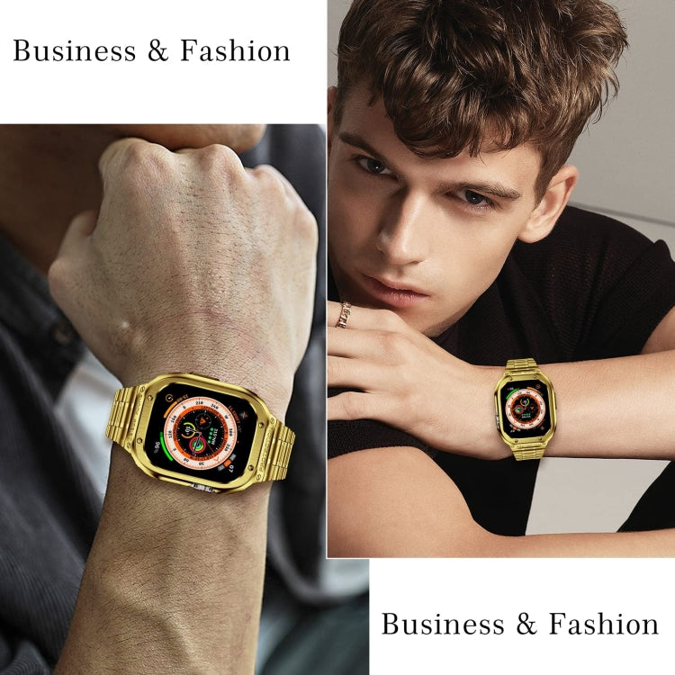 Metal Integrated Watch Protective Case For Apple Watch Series SE 2025&6&SE&5&4 44mm(Gold) by buy2fix