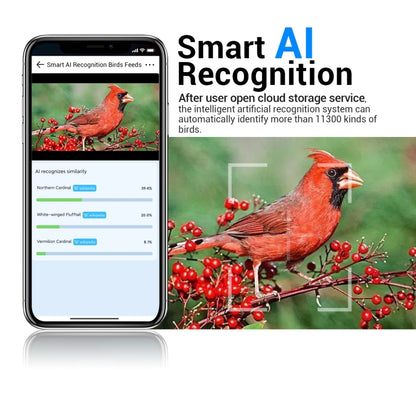 ESCAM PT389 IP66 Waterproof 2MP PIR Motion Detection Two-way Audio Night Vision WiFi Camera with AI Bird Recognition Bird Watching House - Wireless Camera by ESCAM | Online Shopping UK | buy2fix