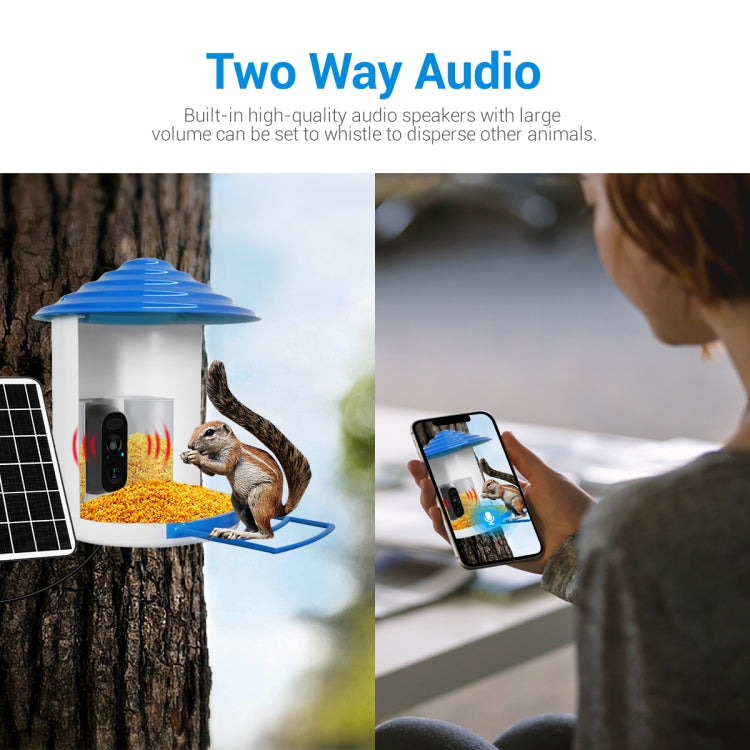 ESCAM PT389 IP66 Waterproof 2MP PIR Motion Detection Two-way Audio Night Vision WiFi Camera with AI Bird Recognition Bird Watching House - Wireless Camera by ESCAM | Online Shopping UK | buy2fix