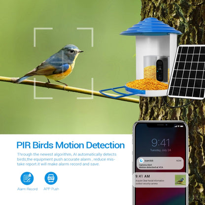ESCAM PT389 IP66 Waterproof 2MP PIR Motion Detection Two-way Audio Night Vision WiFi Camera with AI Bird Recognition Bird Watching House - Wireless Camera by ESCAM | Online Shopping UK | buy2fix
