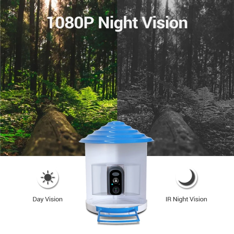ESCAM PT389 IP66 Waterproof 2MP PIR Motion Detection Two-way Audio Night Vision WiFi Camera with AI Bird Recognition Bird Watching House - Wireless Camera by ESCAM | Online Shopping UK | buy2fix