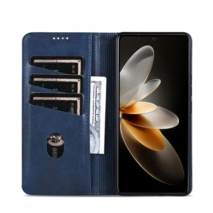For Honor 200 Pro AZNS Magnetic Calf Texture Flip Leather Phone Case(Dark Blue) - Honor Cases by AZNS | Online Shopping UK | buy2fix