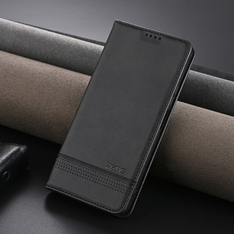 For Honor X6b AZNS Magnetic Calf Texture Flip Leather Phone Case(Black) - Honor Cases by AZNS | Online Shopping UK | buy2fix