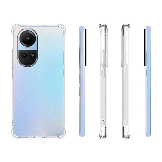 For OPPO Reno10 / 10 Pro Global Shockproof Non-slip Thickening TPU Phone Case(Transparent) by buy2fix