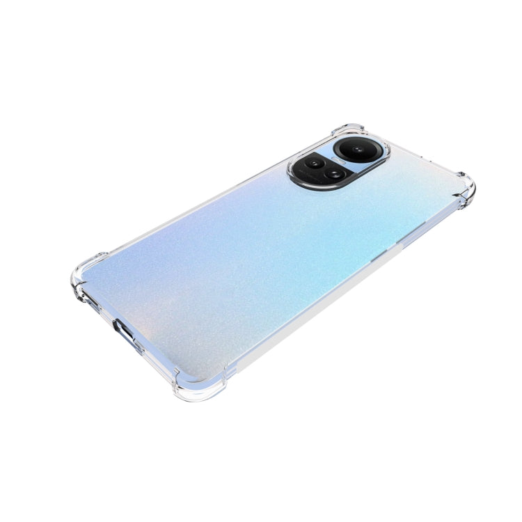 For OPPO Reno10 / 10 Pro Global Shockproof Non-slip Thickening TPU Phone Case(Transparent) by buy2fix